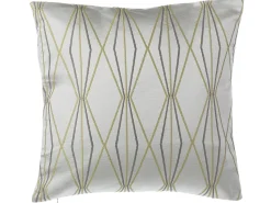 Sæt af 2 pyntepuder FENNEL 45 x 45 cm Hvid Geometrisk mønster