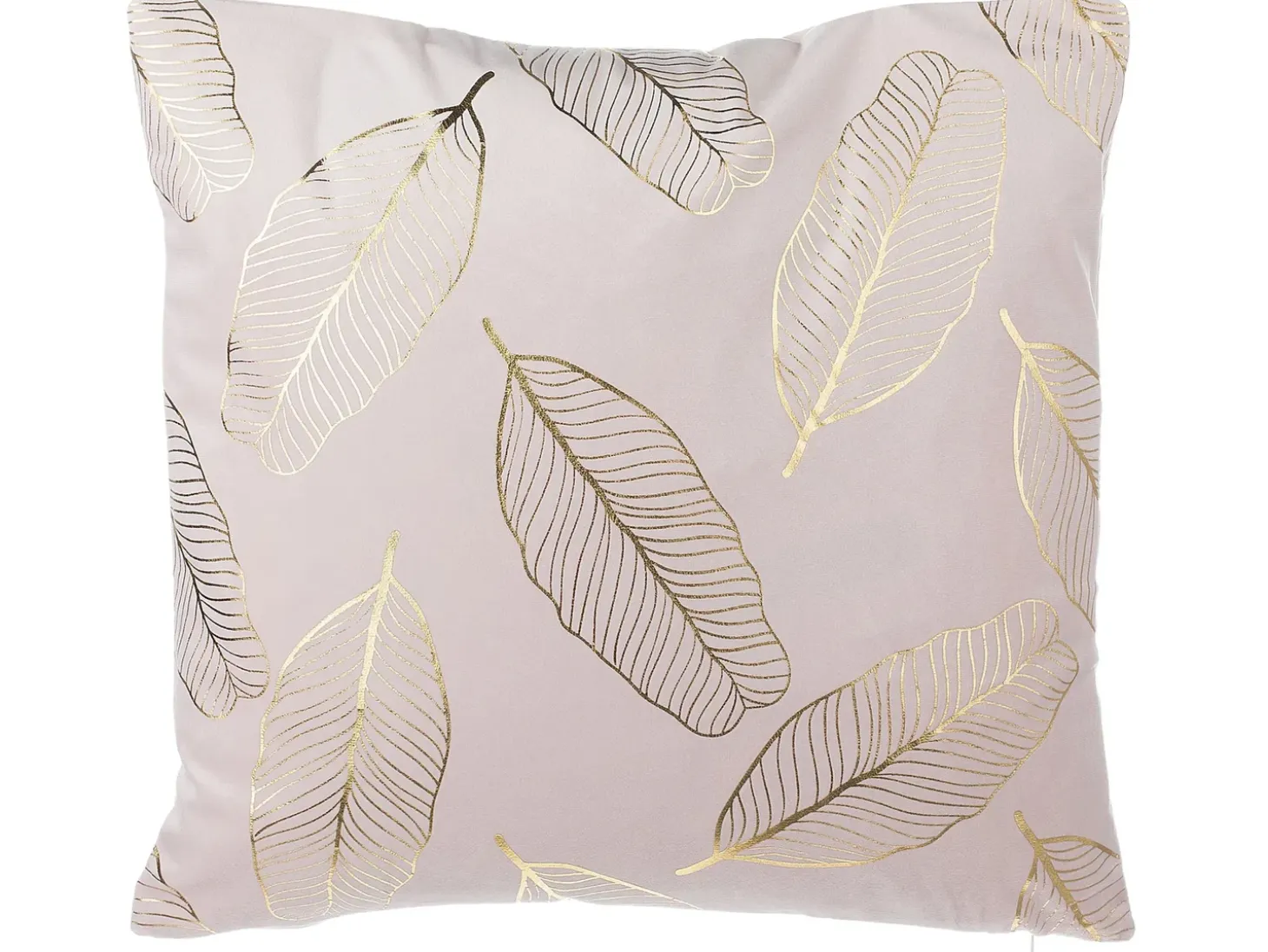Sæt af 2 pyntepuder FREESIA Velour 45 x 45 cm Lyserød Plante mønster