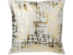 Sæt af 2 pyntepuder GARDENIA Bomuld 45 x 45 cm Guld Abstraktmønster