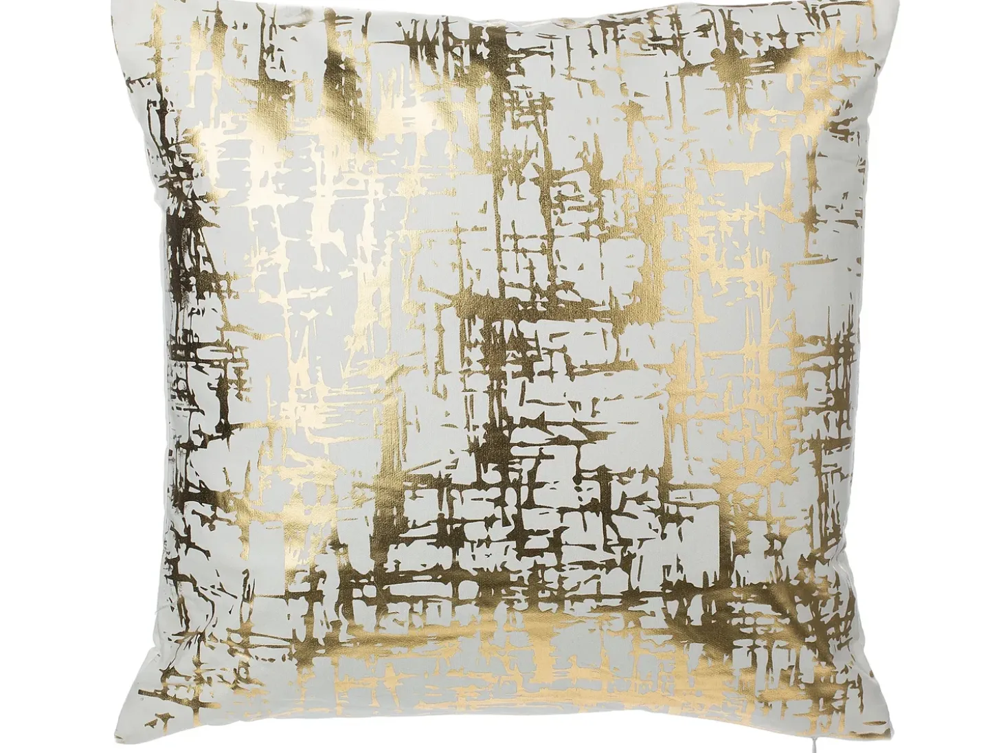Sæt af 2 pyntepuder GARDENIA Bomuld 45 x 45 cm Guld Abstraktmønster
