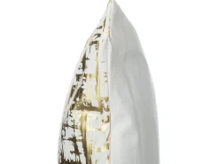 Sæt af 2 pyntepuder GARDENIA Bomuld 45 x 45 cm Guld Abstraktmønster