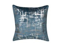 Sæt af 2 pyntepuder GARDENIA Velour 45 x 45 cm Blå Abstraktmønster