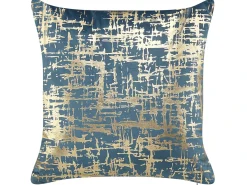 Sæt af 2 pyntepuder GARDENIA Velour 45 x 45 cm Blå Abstraktmønster