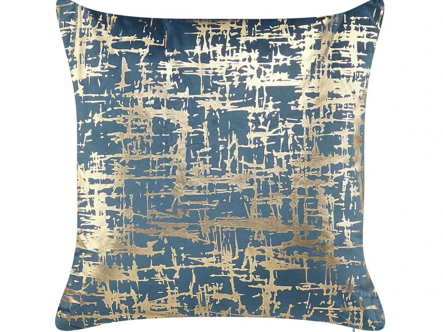 Sæt af 2 pyntepuder GARDENIA Velour 45 x 45 cm Blå Abstraktmønster