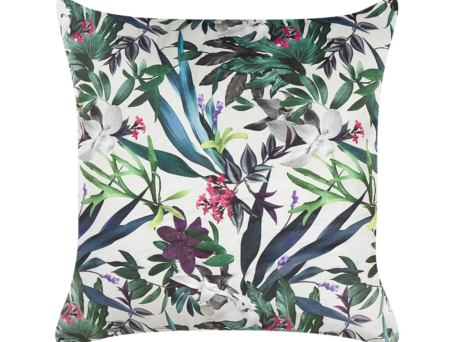 Sæt af 2 pyntepuder GASTERIA Velour 45 x 45 cm Grøn Plante mønster