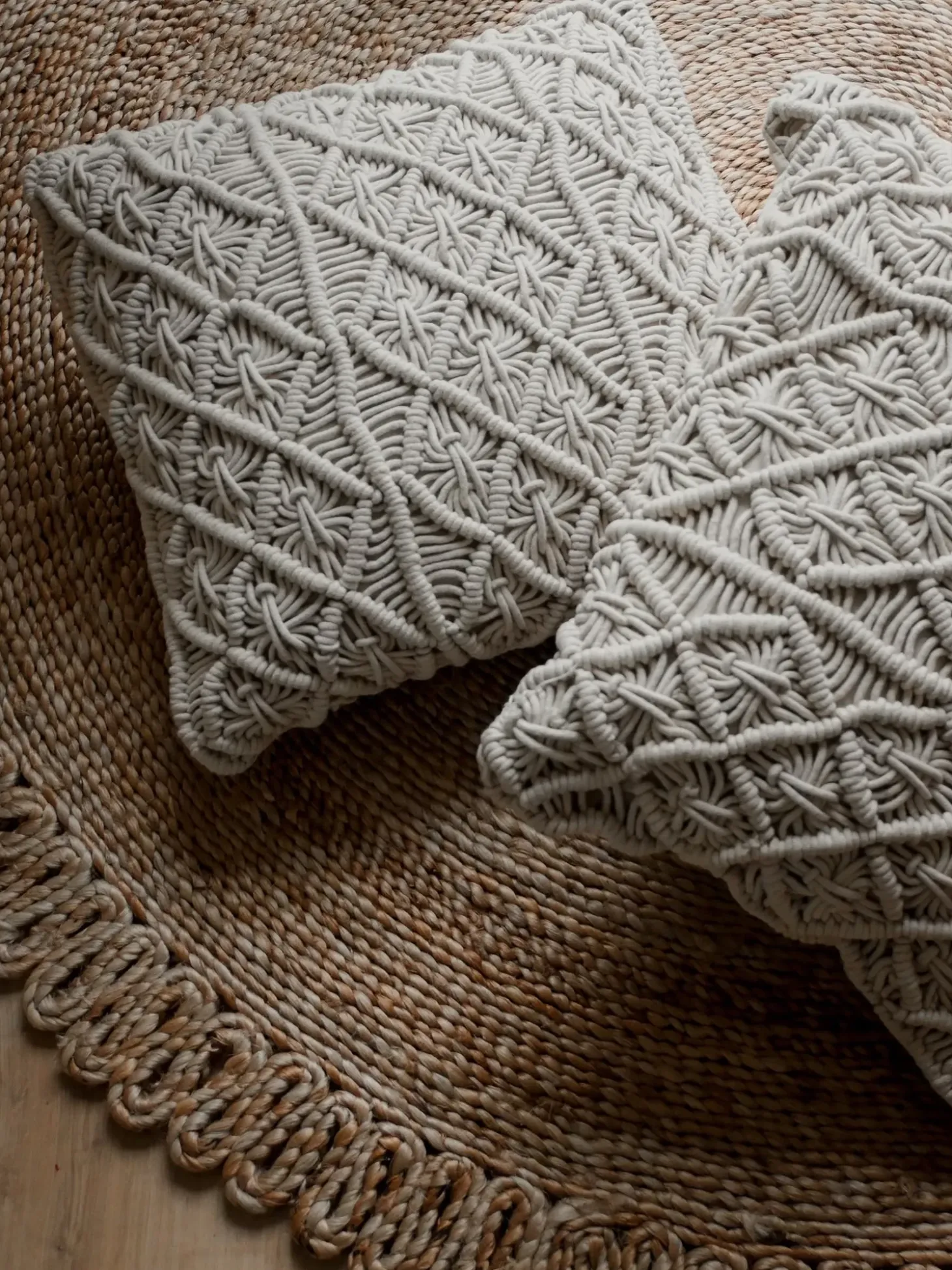 Sæt af 2 pyntepuder GOREME Bomuld 45 x 45 cm Lys Beige Geometrisk mønster