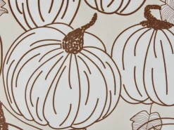 Sæt af 2 pyntepuder GOURD Velour 45 x 45 cm Beige Plante mønster