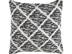 Sæt af 2 pyntepuder HAZRO Bomuld 45 x 45 cm Sort Geometrisk mønster
