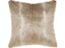 Sæt af 2 pyntepuder HORDEUM Kunstig pels 45 x 45 cm Lysebrun Ensfarvet