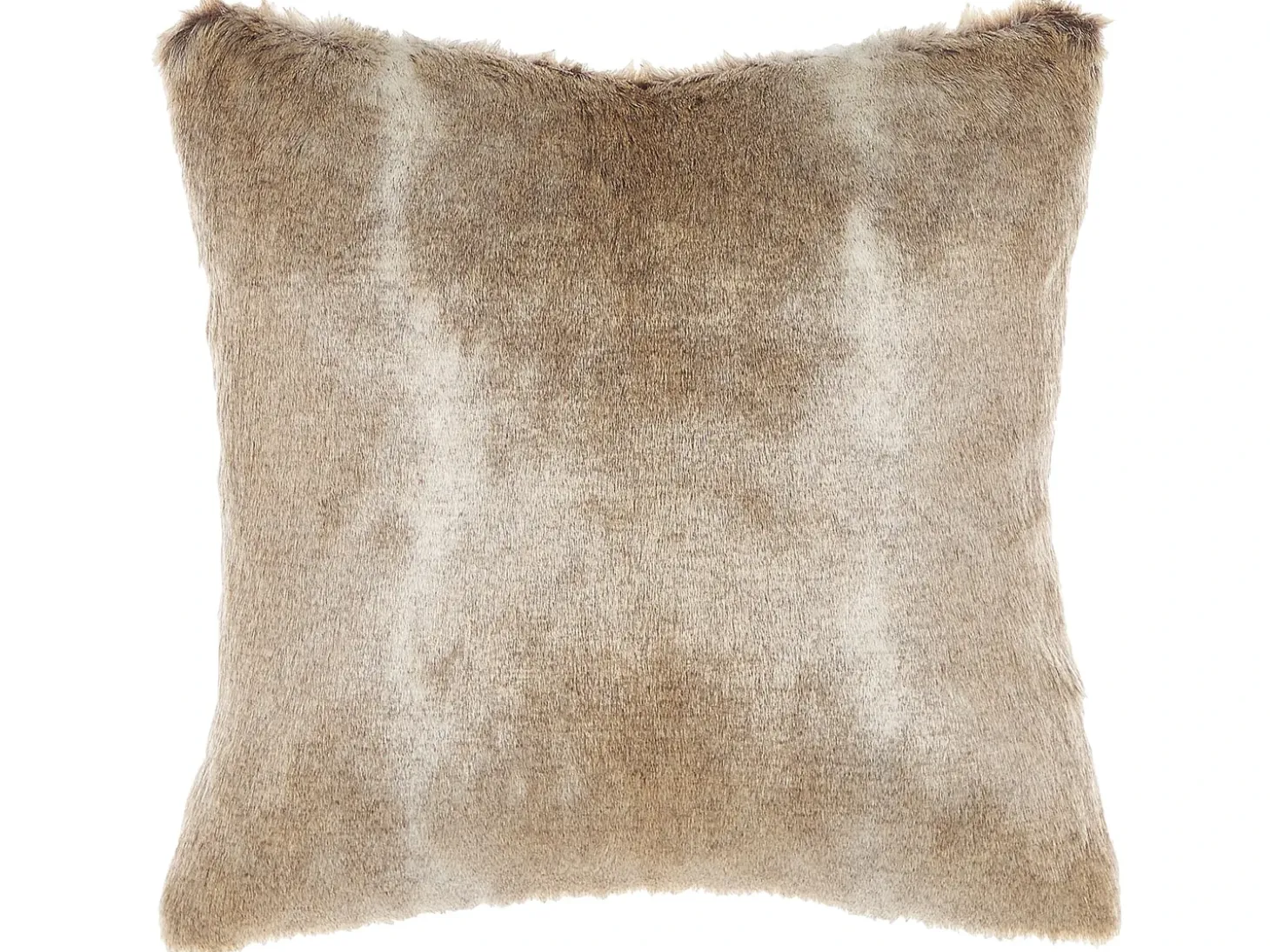 Sæt af 2 pyntepuder HORDEUM Kunstig pels 45 x 45 cm Lysebrun Ensfarvet