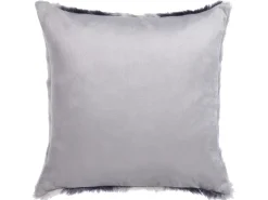 Sæt af 2 pyntepuder HORDEUM Kunstig pels 45 x 45 cm Grå Stribet mønster