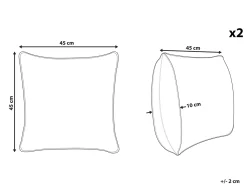 Sæt af 2 pyntepuder KOODAL 45 x 45 cm Multifarvet Geometrisk mønster