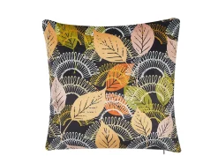 Sæt af 2 pyntepuder LAGURUS Velour 45 x 45 cm Multifarvet Plante mønster