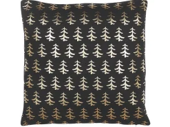 Sæt af 2 pyntepuder LEROY Bomuld 45 x 45 cm Sort Julemønster