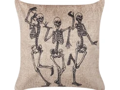 Sæt af 2 pyntepuder MORTESTI Velour 45 x 45 cm Lys Beige Abstraktmønster