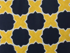 Sæt af 2 pyntepuder MUSCARI Bomuld 45 x 45 cm Gul Blå Ikat