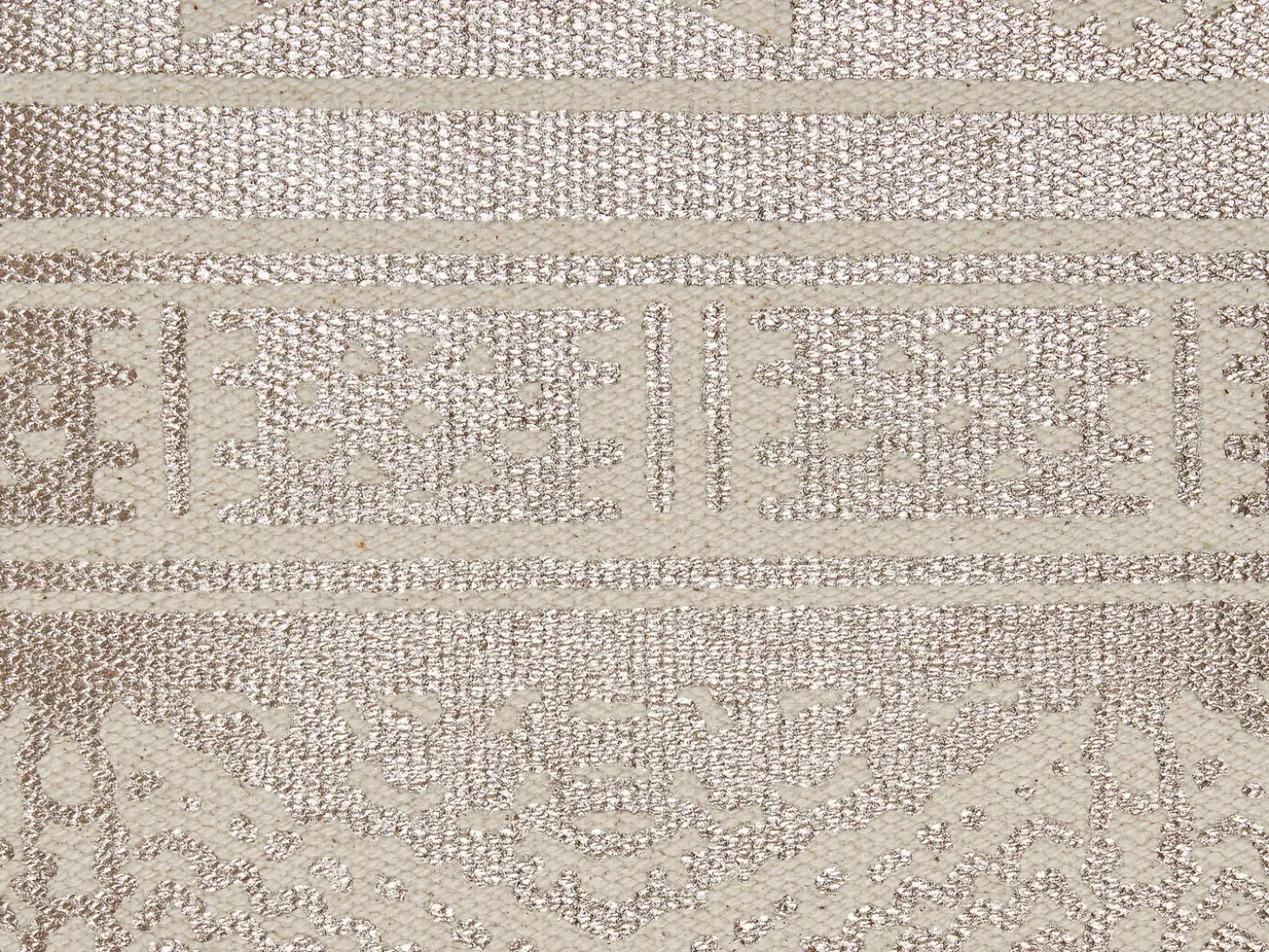Sæt af 2 pyntepuder OUJDA Bomuld 50 x 50 cm Rosa guld Geometrisk mønster