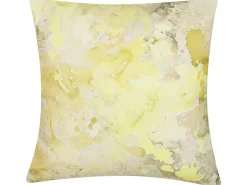 Sæt af 2 pyntepuder PACHIRA Bomuld 45 x 45 cm Gul Abstraktmønster
