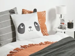 Sæt af 2 pyntepuder PANDAPAW Bomuld 45 x 45 cm Hvid