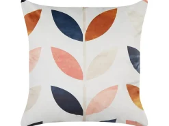 Sæt af 2 pyntepuder QUINOA Velour 45 x 45 cm Multifarvet Plante mønster