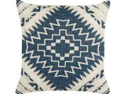 Sæt af 2 pyntepuder SAFI Bomuld 50 x 50 cm Blå Geometrisk mønster