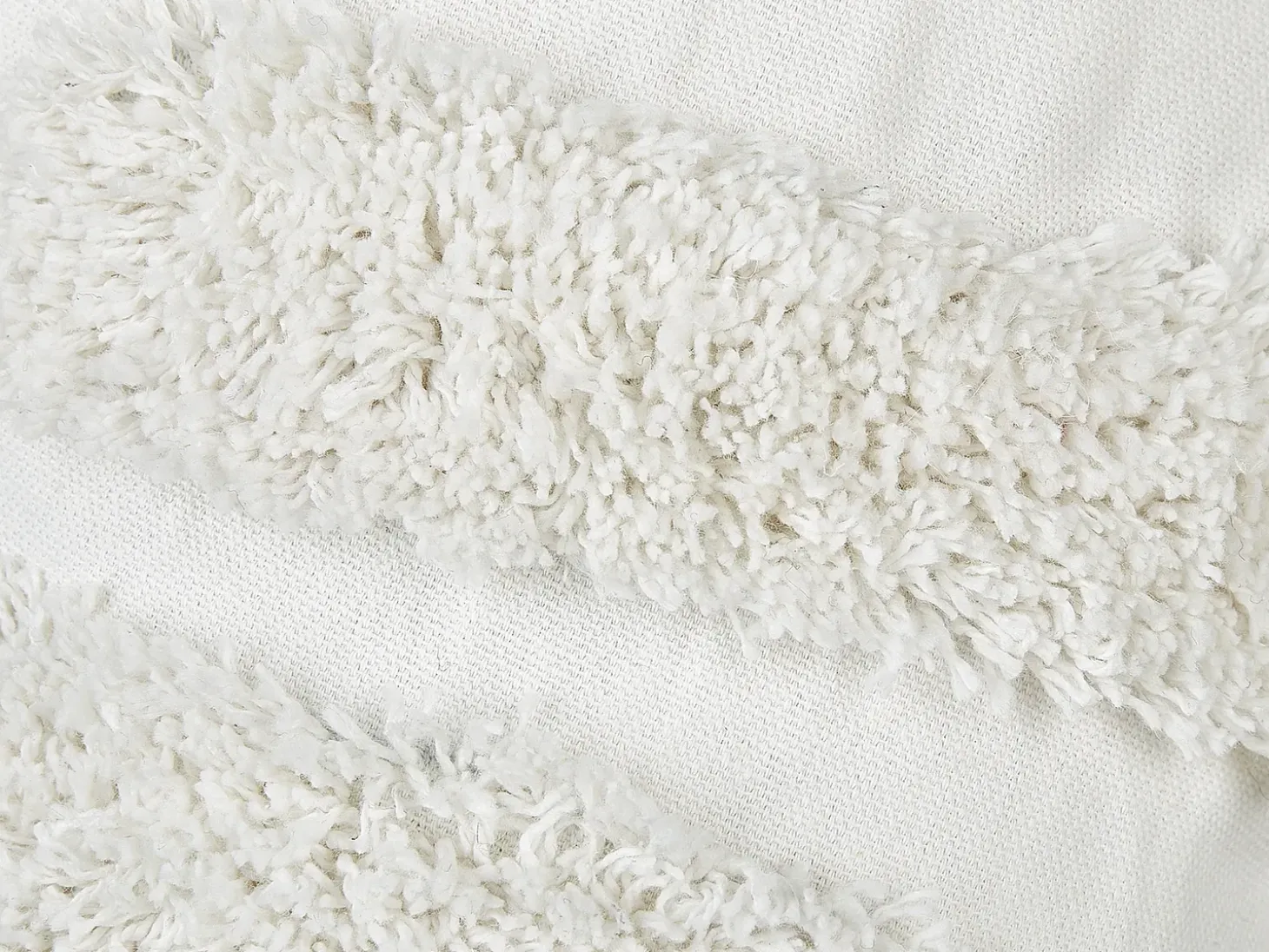 Sæt af 2 pyntepuder SNOWDROP Bomuld 40 x 25 cm Hvid