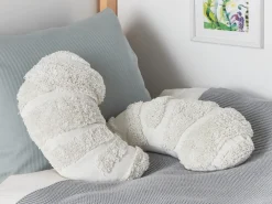 Sæt af 2 pyntepuder SNOWDROP Bomuld 40 x 25 cm Hvid