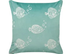 Sæt af 2 pyntepuder SOLIDAGO Velour 45 x 45 cm Grøn