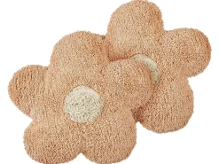 Sæt af 2 pyntepuder SORREL Bomuld 30 x 30 cm Ferskenagtig lyserød Blomst