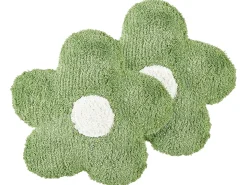 Sæt af 2 pyntepuder SORREL Bomuld 30 x 30 cm Grøn Blomst