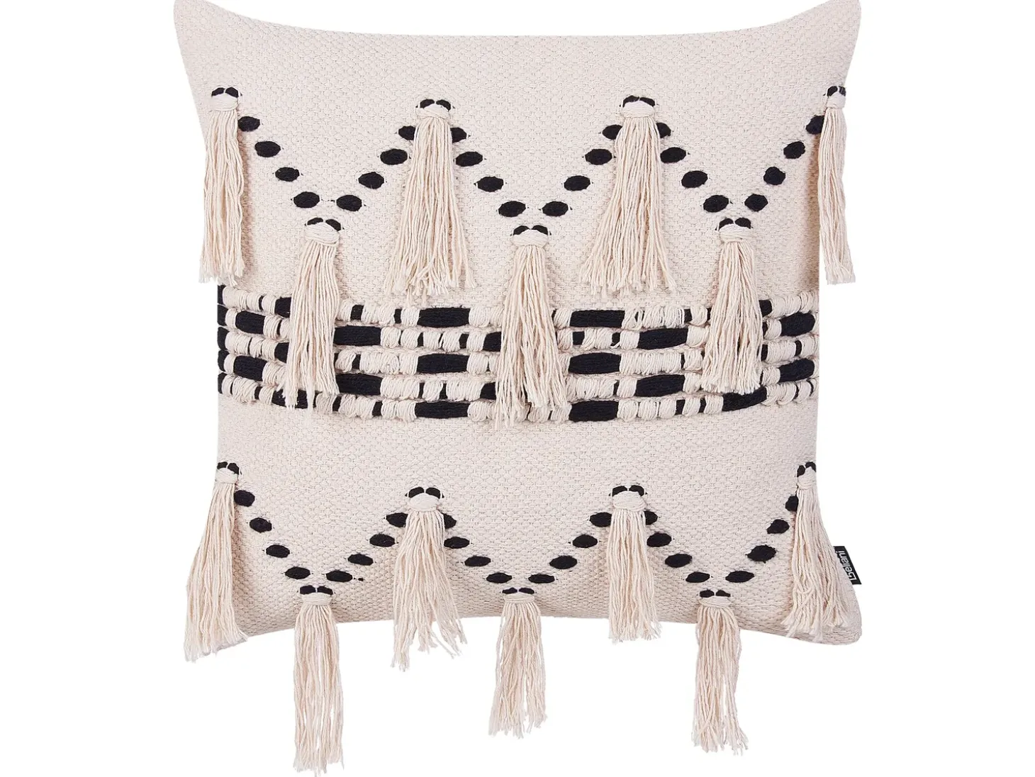 Sæt af 2 pyntepuder THONDI Bomuld 45 x 45 cm Beige Stribet mønster