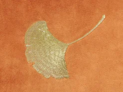 Sæt af 2 pyntepuder TULIP Velour 45 x 45 cm Orange Plante mønster