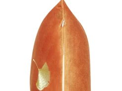 Sæt af 2 pyntepuder TULIP Velour 45 x 45 cm Orange Plante mønster