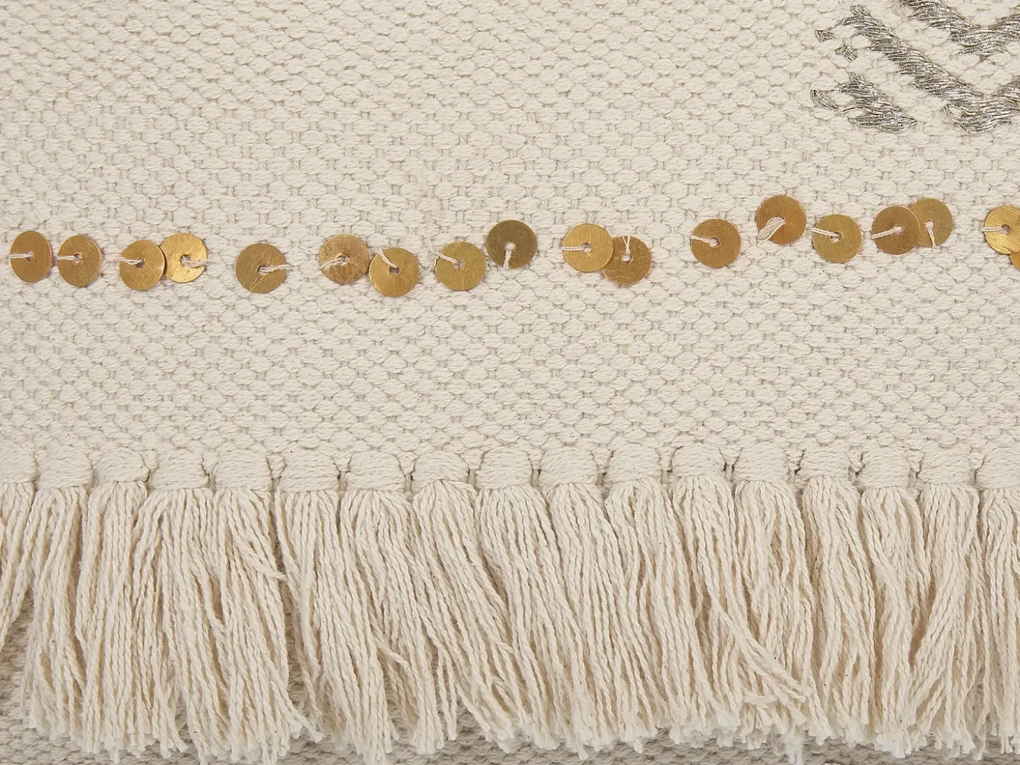 Sæt af 2 pyntepuder VAYALI Bomuld 45 x 45 cm Beige Stribet mønster