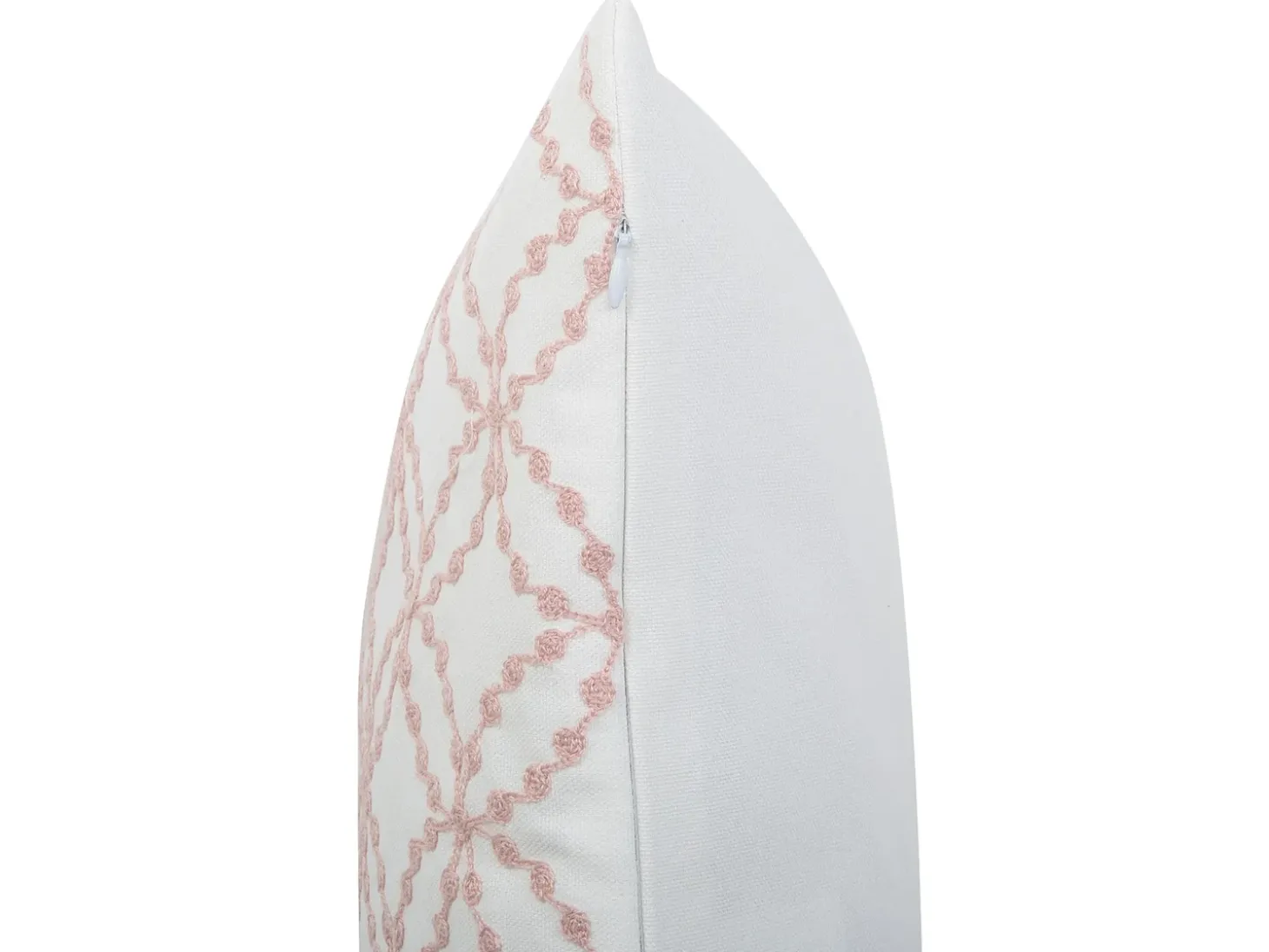 Sæt af 2 pyntepuder VERBENA Bomuld 45 x 45 cm Lyserød Geometrisk mønster