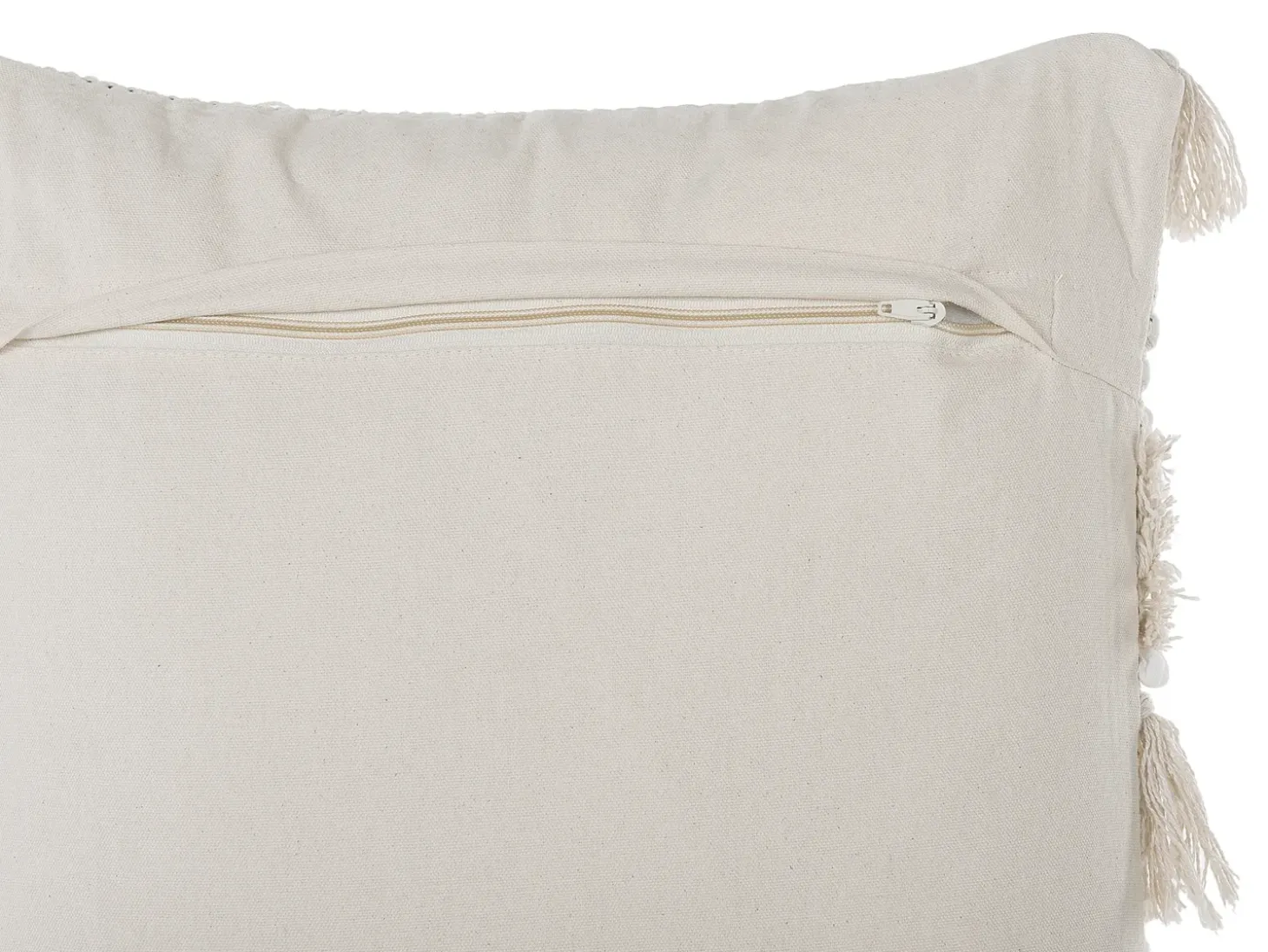 Sæt af 2 pyntepuder VILLUR Bomuld 45 x 45 cm Beige Stribet mønster