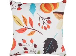 Sæt af 2 pyntepuder VISCARIA Velour 45 x 45 cm Multifarvet Plante mønster