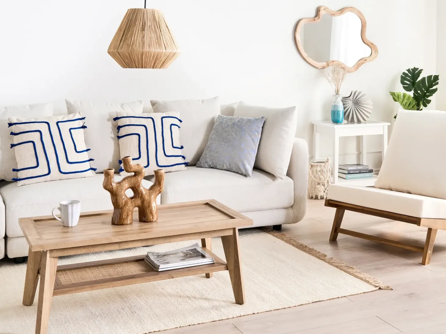 Sæt af 2 pyntepuder WISTERIA 45 x 45 cm Lysegrå Ensfarvet