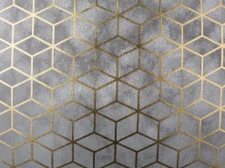 Sæt af 2 pyntepuder YARINA 45 x 45 cm Grå Geometrisk mønster