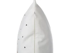 Sæt af 2 pyntepuder YASMIN Bomuld 45 x 45 cm Hvid Guld Sort Plante mønster
