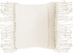 Sæt af 2 pyntepuder YORTAN Bomuld 45 x 45 cm Lys Beige Geometrisk mønster