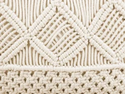 Sæt af 2 pyntepuder YORTAN Bomuld 45 x 45 cm Lys Beige Geometrisk mønster