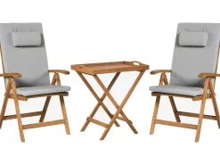 Sæt af 2 ryg-/siddehynder JAVA/AMANTEA PREMIUM 50 x 71 cm Lysegrå