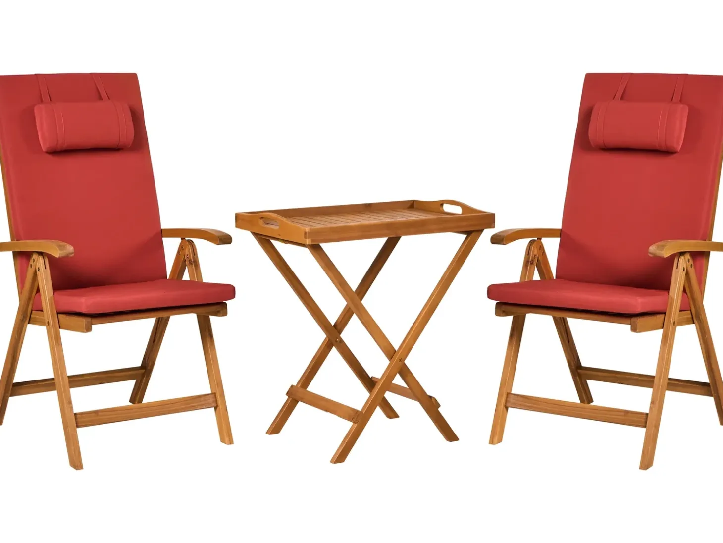 Sæt af 2 ryg-/siddehynder JAVA/AMANTEA PREMIUM 50 x 71 cm Rød