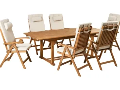 Sæt af 6 ryg-/siddehynder JAVA/AMANTEA PREMIUM 50 x 71 cm Lys Beige