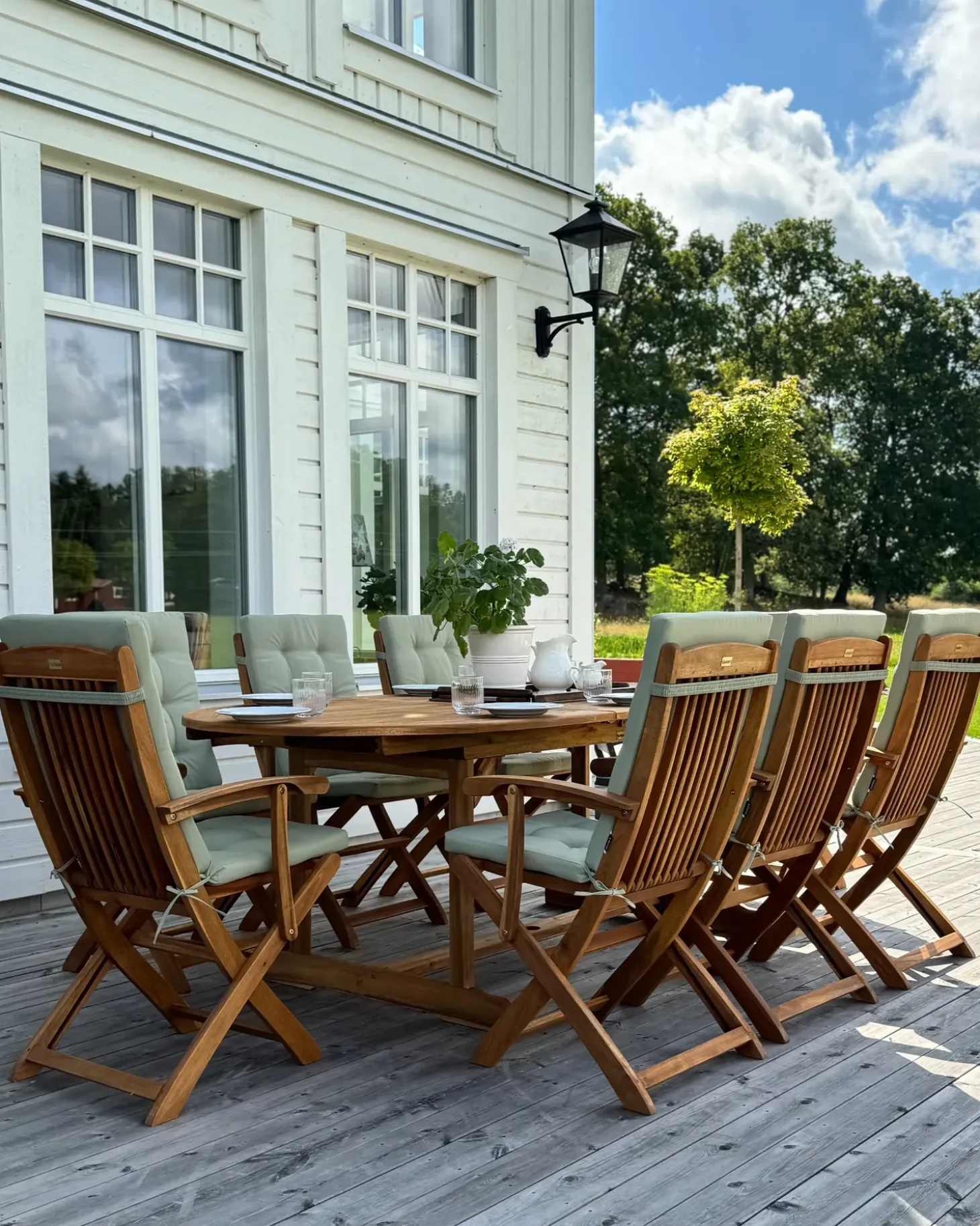 Sæt af 8 ryg-/siddehynder MAUI PREMIUM Lysegrøn