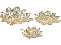 Sæt af 3 smykkeskåle Blad PEMALI Metal Guld