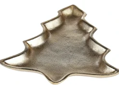 Sæt af 2 smykkeskåle Juletræ DURIAN Metal Guld