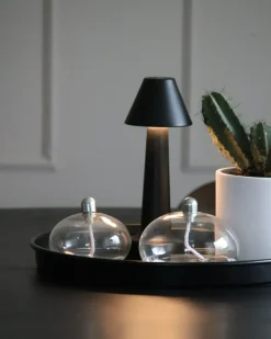 Sæt af 2 trådløse LED-bordlamper JOANES Med dæmpning Metal Sort