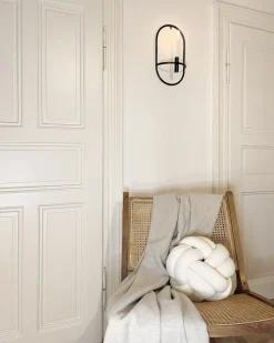 Sæt af 2 væglysestager CAVIANA Metal 38 cm Sort
